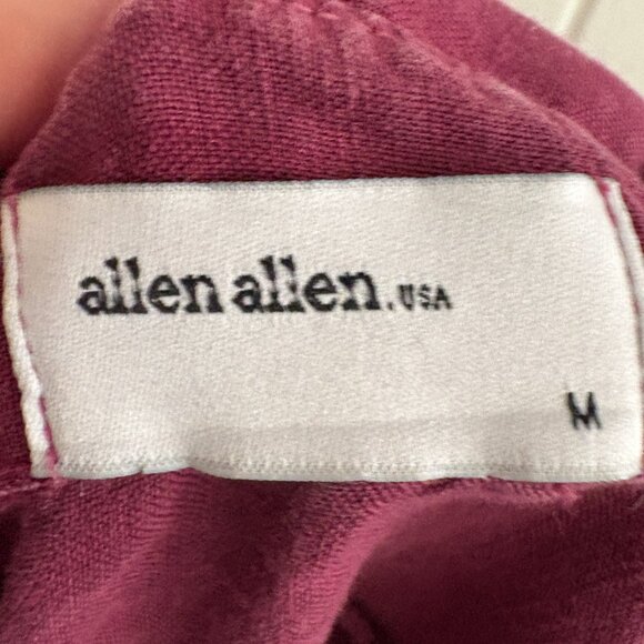 100% Linen Garnet Red Button Down Shirt - Picture 11 of 13